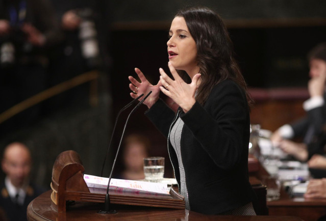 La presidenta de Ciudadanos y portavoz en el Congreso de los Diputados, Inés Arrimadas.