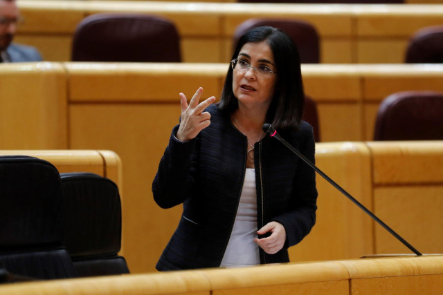 La ministra de Política Territorial y Función Pública, Carolina Darias, en el Pleno del Senado.