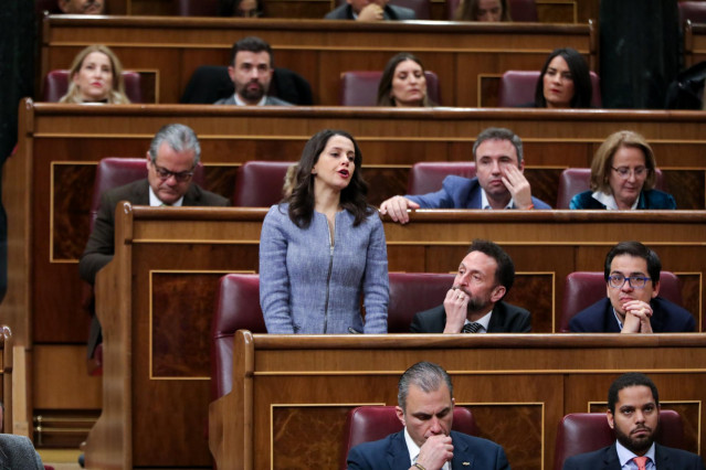 La presidenta de Ciudadanos y portavoz en el Congreso de los Diputados, Inés Arrimadas.