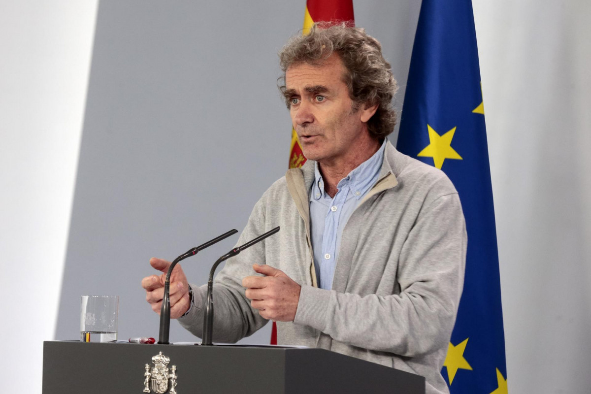 El director del Centro de Coordinación de Alertas y Emergencias Sanitarias del Ministerio de Sanidad, Fernando Simón, en rueda de prensa tras la reunión del Comité Técnico de Gestión del Coronavirus, en Madrid (España), a 27 de abril de 2020.