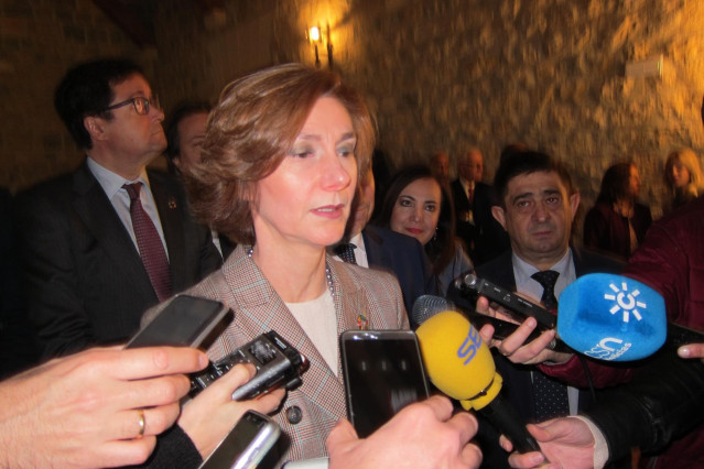 La secretaria de Estado de Turismo, Isabel Oliver, durante las declaraciones.