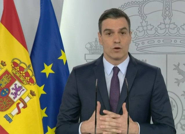 Rueda de prensa telemática del presidente del Gobierno, Pedro Sánchez