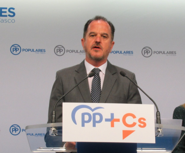 El candidato a lehendakari de la coalición PP+Cs, Carlos Iturgaiz.