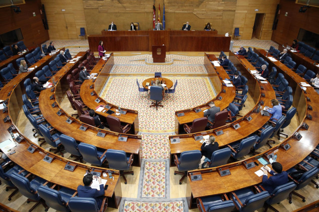 Vista general de la sesión de control al ejecutivo regional en la Asamblea de Madrid. Archivo.