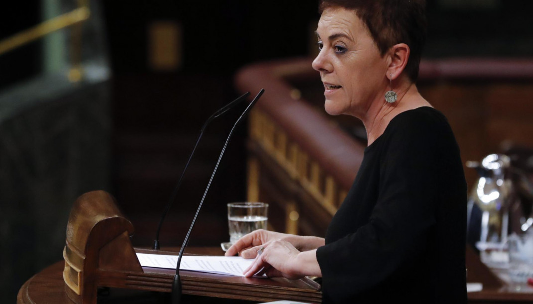 La diputada de EH Bildu Mertxe Aizpurua, interviene en el del pleno del Congreso que debate este miércoles