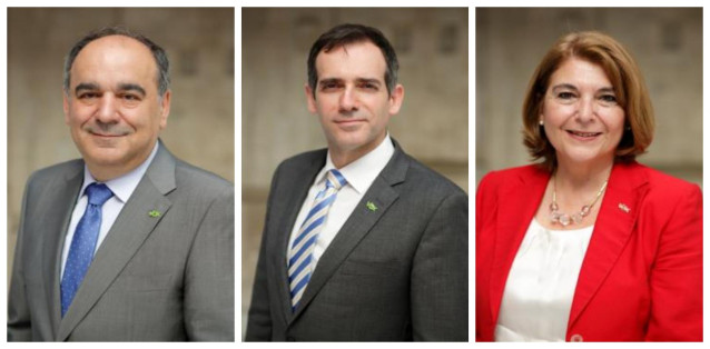 Imagen de los tres diputados expedientados: Carrera, Liarte y Campuzano