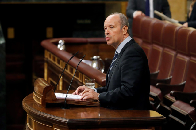 El ministro de Justicia, Juan Carlos Campo, durante una intervención en el Congreso de los Diputados.