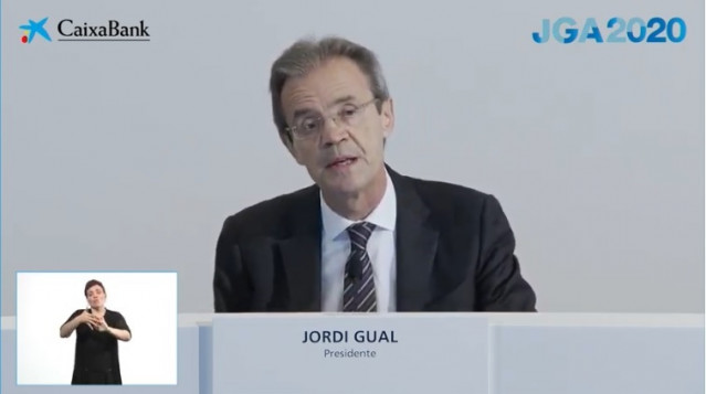 El presidente de CaixaBank, Jordi Gual