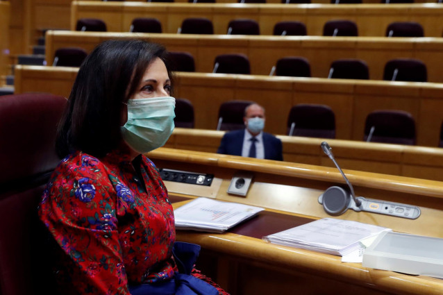 La ministra española de Defensa, Margarita Robles, en el Senado