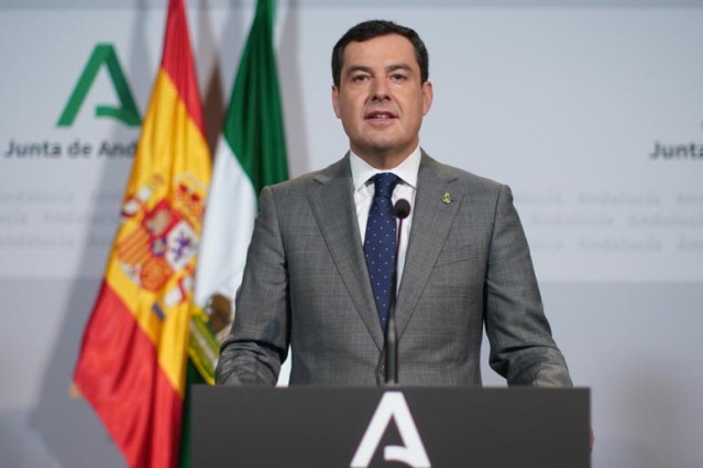 El presidente de la Junta de Andalucía, Juanma Moreno