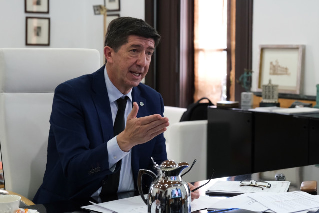 El vicepresidente de la Junta y consejero de Turismo, Regeneración, Justicia y Administración Local, Juan Marín, en una foto de archivo.