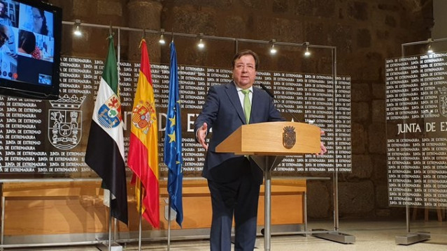 Vara, en la comparecencia tras la videoconferencia de presidentes.