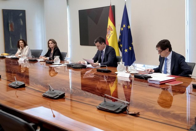 El presidente del Gobierno, Pedro Sánchez, se reúne por videoconferencia con los presidentes autonómicos.