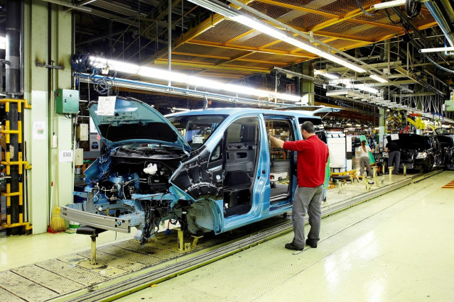 Producción del eNV200 en la planta de Nissan en Barcelona