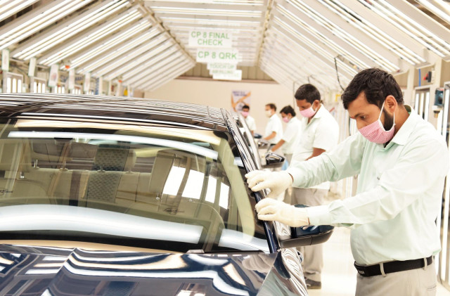 Imagen de una planta de producción de Skoda en India.