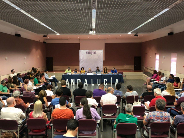 Foto de archivo de una reunión del Consejo Ciudadano de Podemos Andalucía celebrado en Mollina (Málaga).