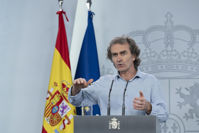 El director del Centro de Coordinación de Alertas y Emergencias Sanitarias, Fernando Simón, comparece en rueda de prensa En Madrid, (España), a 22 de mayo de 2020.