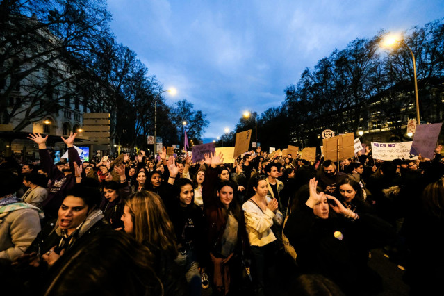 Manifestación del 8M (Día Internacional de la Mujer) en Madrid a 8 de marzo de 2020