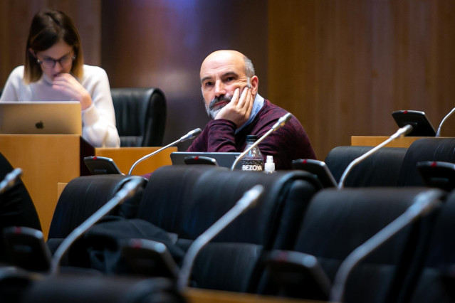 El diputado del BNG, Néstor Rego (Grupo Plural), durante la comparecencia de la ministra de Trabajo y Economía Social, Yolanda Díaz, en el Congreso