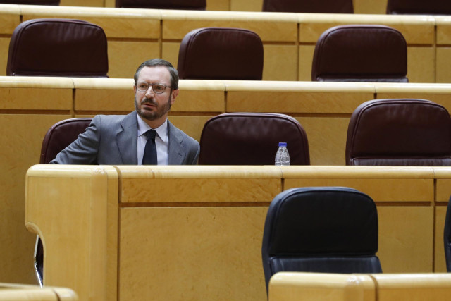 El portavoz del PP en la Cámara Alta, Javier Maroto.