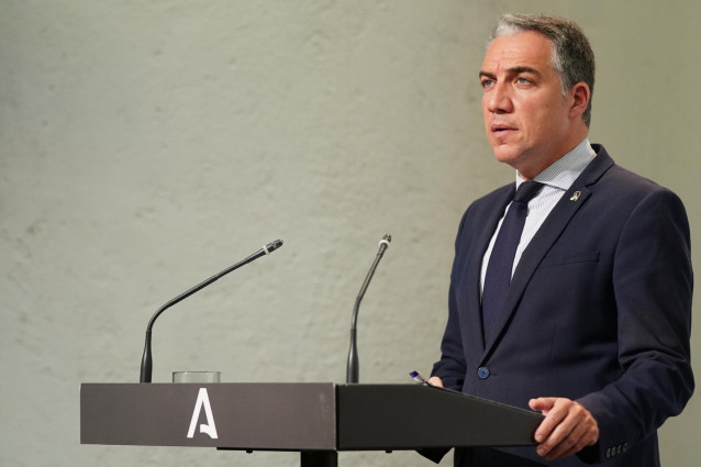 El consejero andaluz de la Presidencia, Administración Pública e Interior, Elías Bendodo, en una foto de archivo.