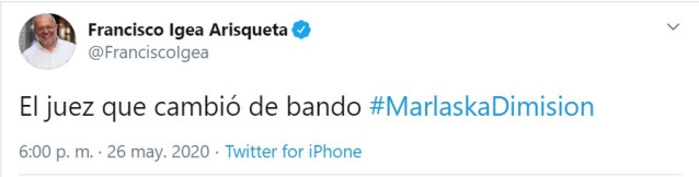 Tuit de Francisco Igea.