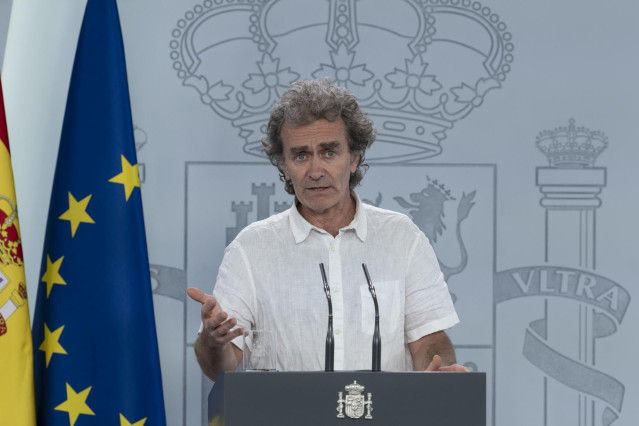El director del Centro de Coordinación de Alertas y Emergencias Sanitarias, Fernando Simón, comparece en rueda de prensa para informar sobre las novedades del Covid-19. En Madrid, (España), a 26 de mayo de 2020.