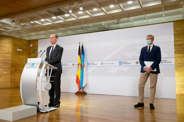 Rueda de prensa de Jesús Vázquez Almuiña y Alfonso Rueda