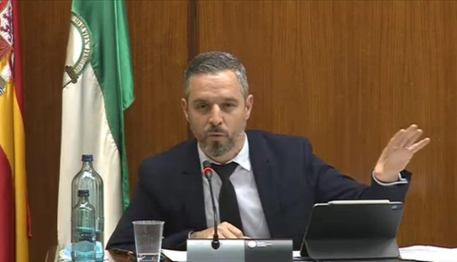El consejero de Hacienda, Juan Bravo, este miércoles durante su comparecencia en comisión.
