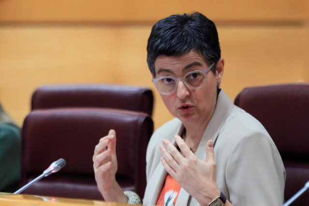 La ministra de Asuntos Exteriores, Unión Europea y Cooperación, Arancha González Laya, comparece ante la Comisión de Asuntos Exteriores del Senado, este jueves en Madrid (España), a 21 de mayo de 2020.