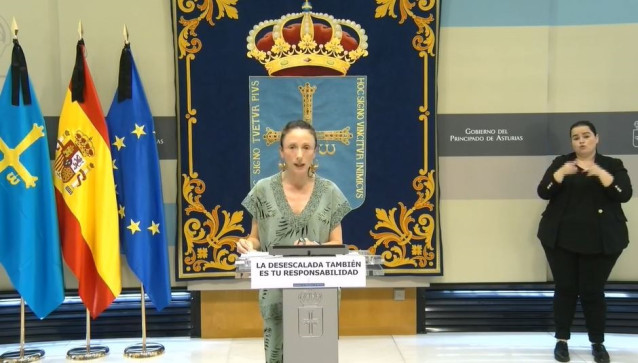 Rueda de prensa telemática de la portavoz del Principado, Melania Álvarez.