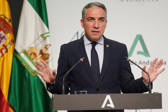 El consejero de la Presidencia, Administración Pública e Interior y portavoz del Gobierno andaluz, Elías Bendodo, en una foto de archivo.
