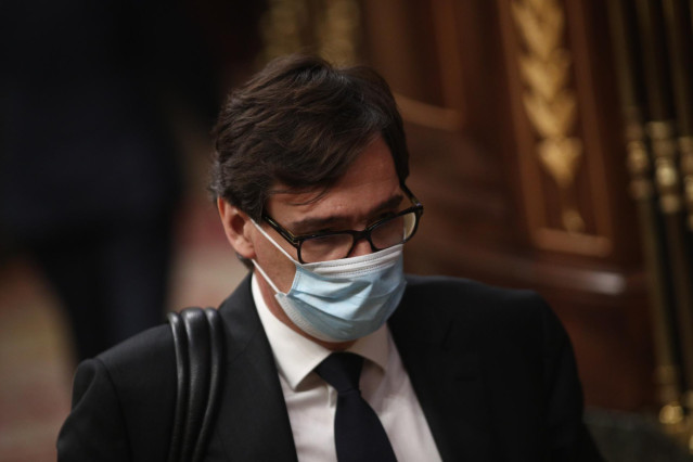 El ministro de Sanidad, Salvador Illa, en el Hemiciclo del Congreso de los Diputados, Madrid (España), a 27 de mayo de 2020.