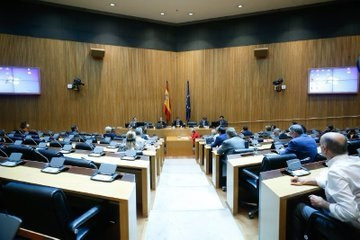 Imagen de una comparecencia en una comisión del Congreso
