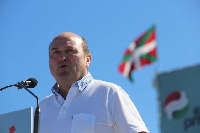 El presidente del EBB del PNV, Andoni Ortuzar, en un acto