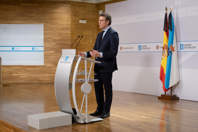 Feijóo, en rueda de prensa tras el Consello de la Xunta