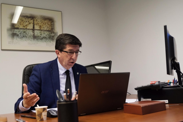El vicepresidente de la Junta y consejero de Turismo, Regeneración, Justicia y Administración Local, Juan Marín.