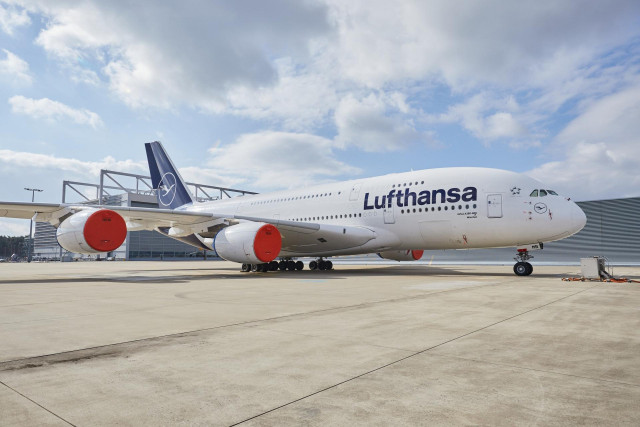Avión A380 de Lufthansa