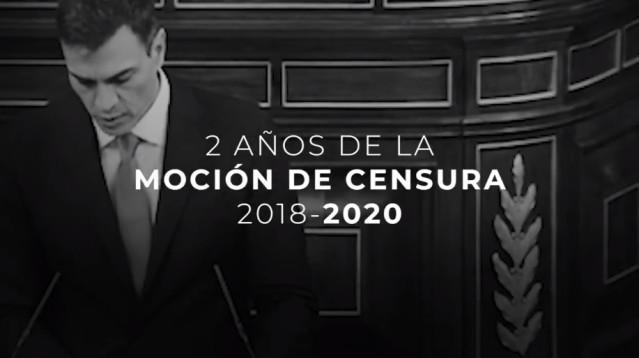 Vídeo del PP en el que recuerda la moción de censura 