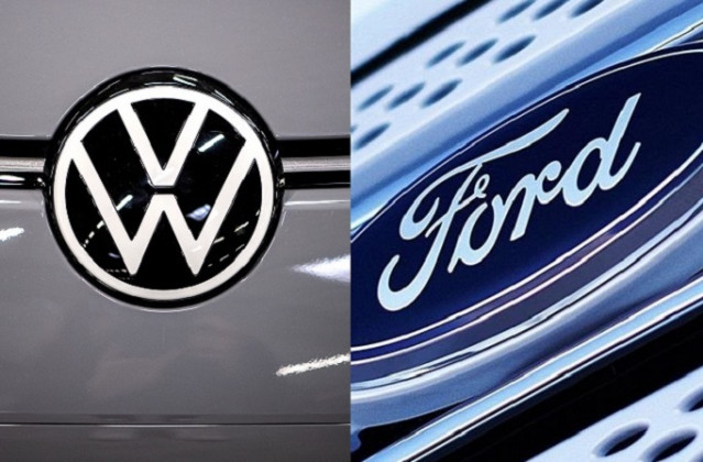 Logos de Volkswagen y de Ford.