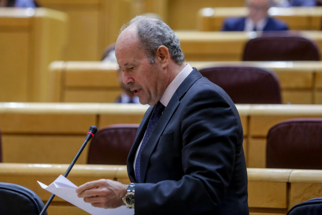 El ministro de Justicia, Juan Carlos Campo, durante el Pleno del Senado