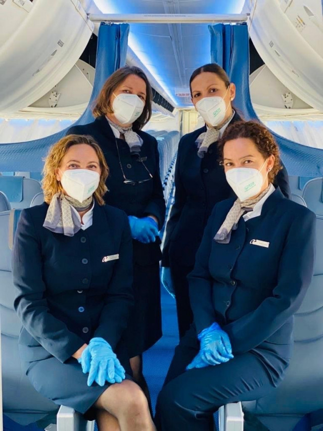 Air Europa entregará mascarillas a todos sus pasajeros