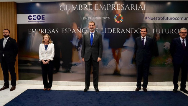 El Rey Felipe VI clausura la Cumbre Empresarial de la CEOE.