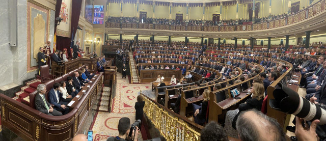 Vista general del hemiciclo del Congreso de los Diputados