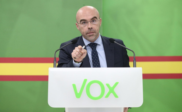 El eurodiputado Jorge Buxadé, portavoz de la dirección de Vox