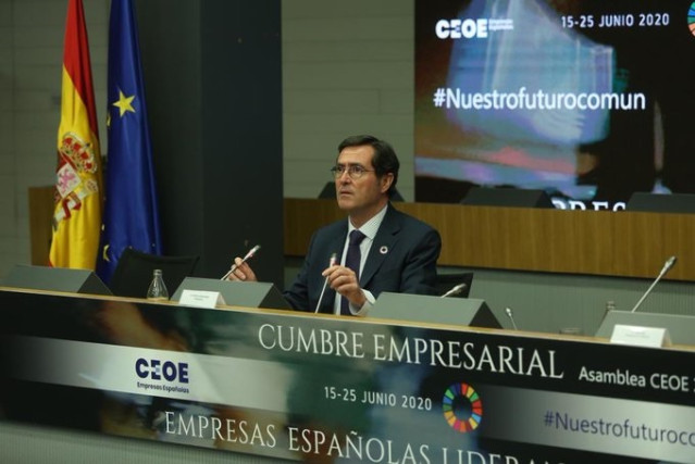 El presidente de CEOE, Antonio Garamendi