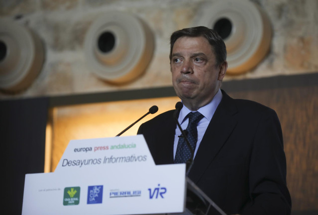 El ministro de Agricultura, Pesca y Alimentación, Luis Planas, durante su intervención en los desayunos informativos de Europa Press Andalucía, a 6 de julio del 2020