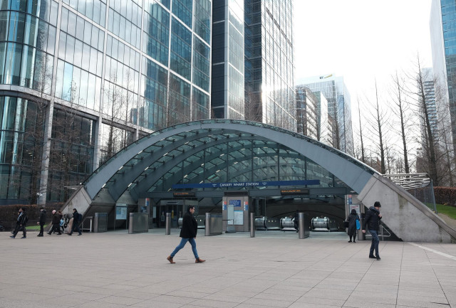 Estación de Canary Wharf, distrito financiero de Londres