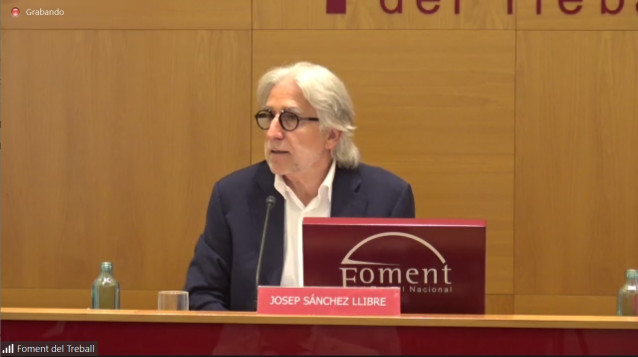 El presidente de Foment del Treball, Josep Sánchez-Llibre