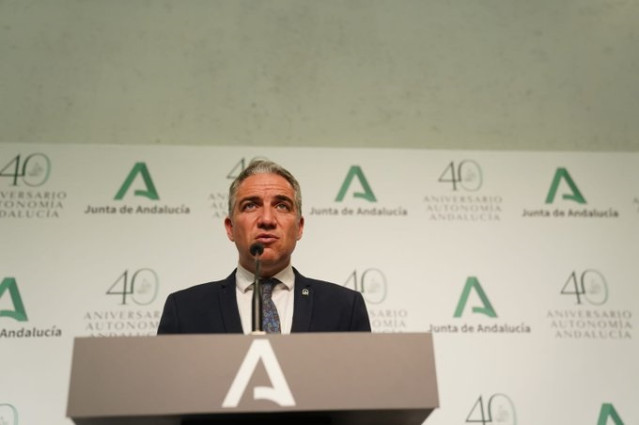 El consejero de la Presidencia, Administración Pública e Interior y portavoz del Gobierno, Elías Bendodo, en una imagen de archivo.